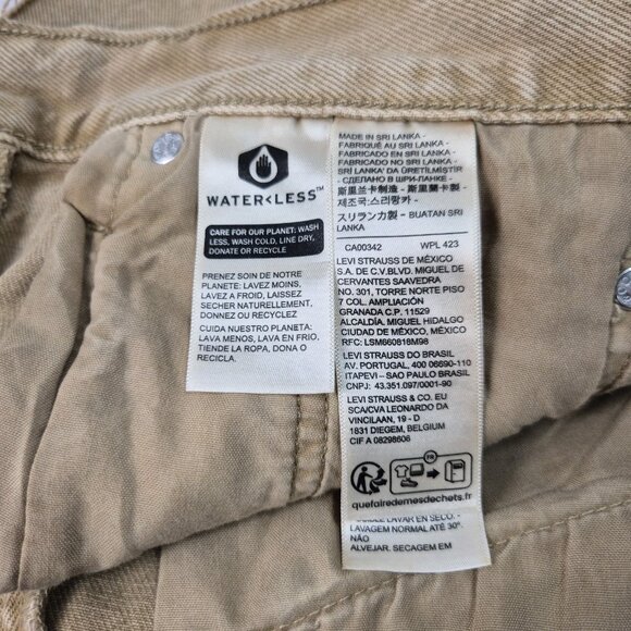 Levi’s 501 Women's Shorts Size 29 High Rise Raw Hem Distressed Light Brown (56) - Picture 6 of 10